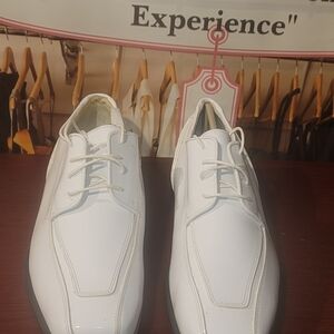 Classic White Patent Leather Men's Shoes